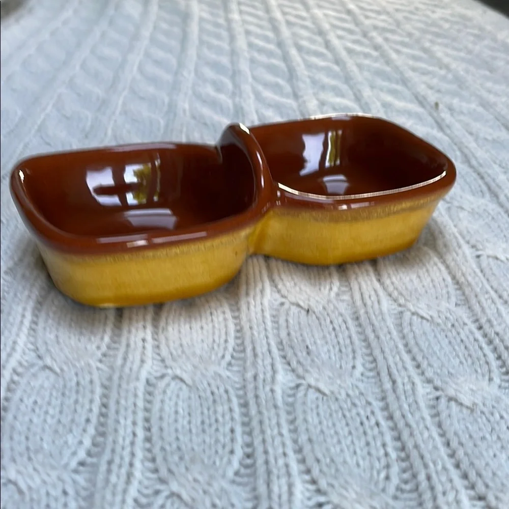 Pier 1 Imports small divided bowl condiment charcuterie Italy hand painted